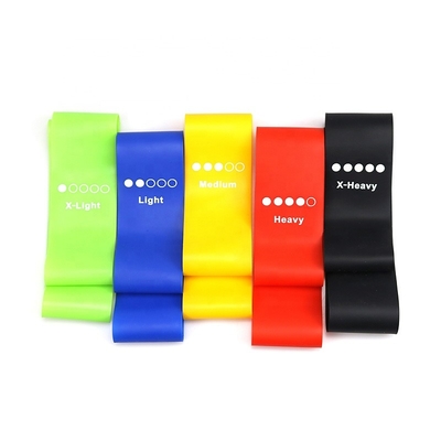 Faixas resistentes Nontoxic da resistência do látex, correia elástica do PVC para o exercício