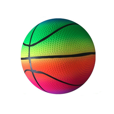 Ecofriendly inodoro impermeável da bola dos esportes da criança do projeto do arco-íris de 45cm