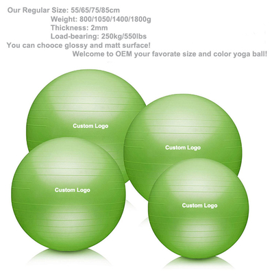 Bola amigável inodora Nontoxic da ioga de Eco, bola inflável antiusura do exercício