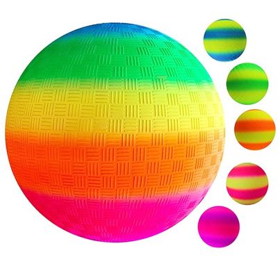 Bola colorido do funil do arco-íris, bola de campo de jogos de múltiplos propósitos de 8,5 polegadas