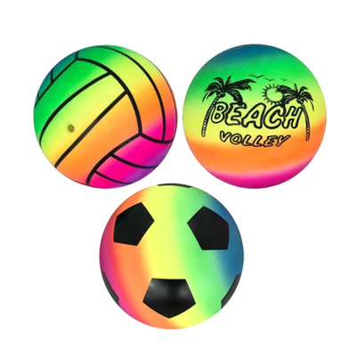 Arco-íris Dodge Toy Ball Multicolored Wear Resistant inflável