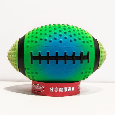 O futebol oval 5" arco-íris inflável da bola de campo de jogos coloriu antiusura