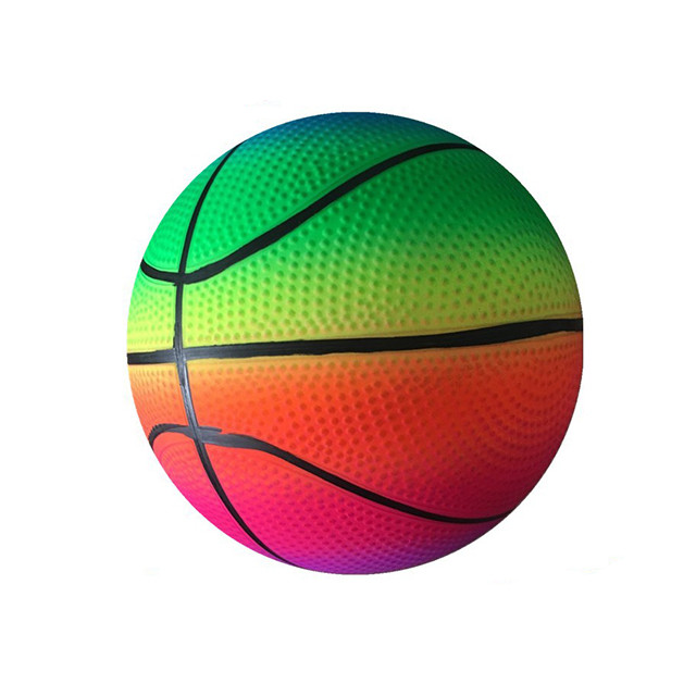 Ecofriendly inodoro impermeável da bola dos esportes da criança do projeto do arco-íris de 45cm
